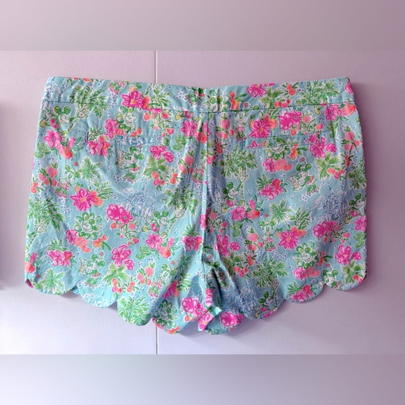 NWT Lilly Pulitzer x Disney Parks Mickey Buttercup Scalloped Shorts Size 14 - Picture 2 of 3